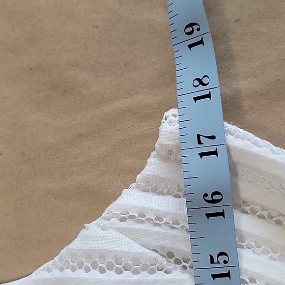 Apt. 9 Size 10 White Sleeveless V-Neck Fit & Flare Mesh/Lace Dress, NEW with Tag - Picture 9 of 16